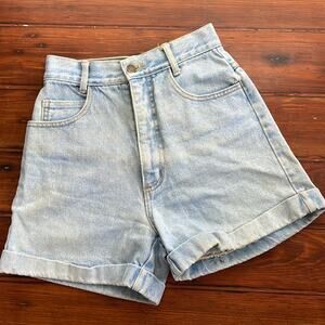 Vintage Paris Blues hi rise cuffed denim jean shorts sz 3